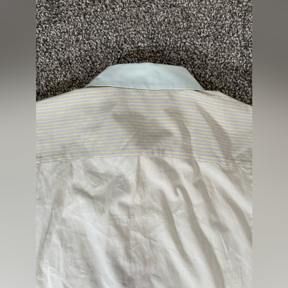 Miu Miu Mens Size Medium 42/16.5 Button Up Shirt Round Collar Cotton Cupro Blend - Picture 9 of 14